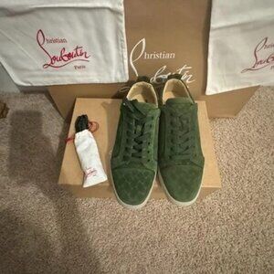 Christian Louboutin Louis Junior Orlato Green Men's Flat Shoes 9.5 BRAND NEW